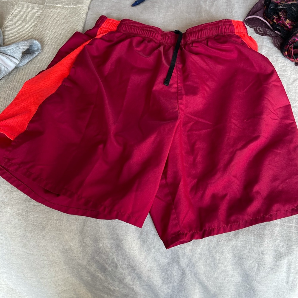 Men’s red shorts
